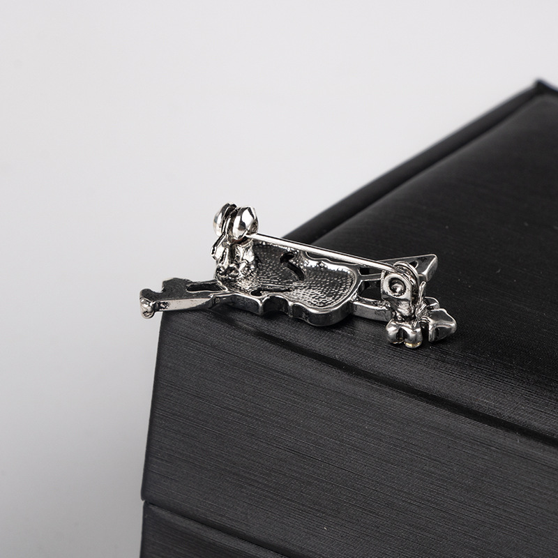 Crystal Violin Brooch Jewelry  – Vintage Brooch Pin recenzja i cena