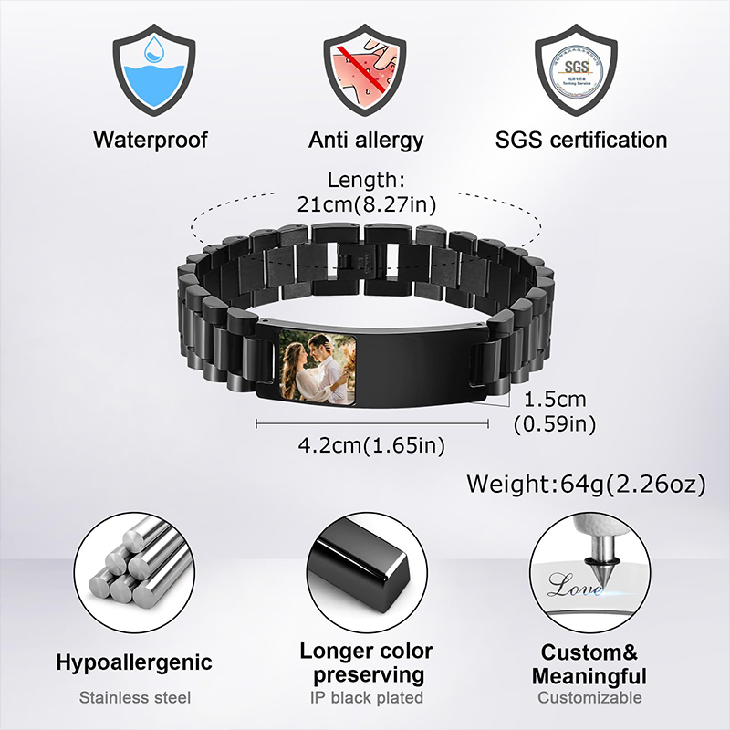 Custom Picture Text Bracelet W – Jewelry Style Watches recenzja i cena