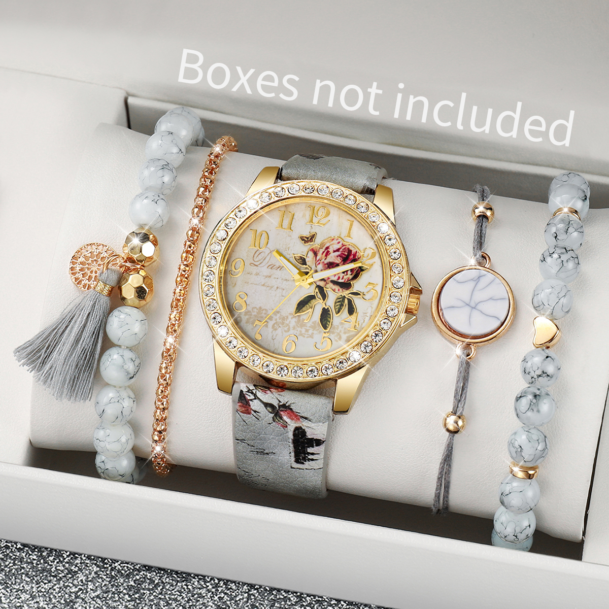 5PCS Fashion Flower Printed Wo – Jewelry Making Watches recenzja i cena