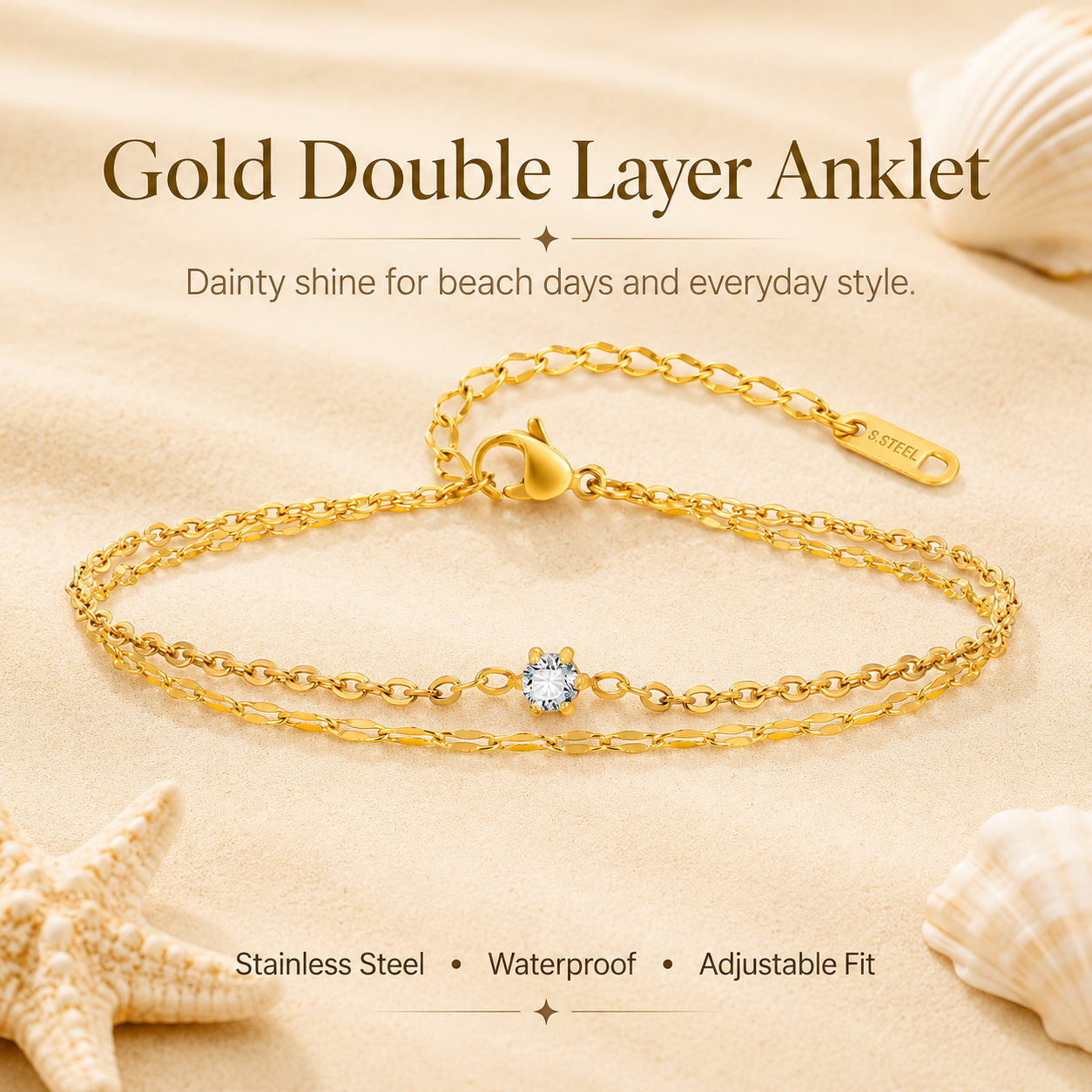 Waterproof Layered Anklet Brac – Jc Jewelry & Watches Photos recenzja i cena