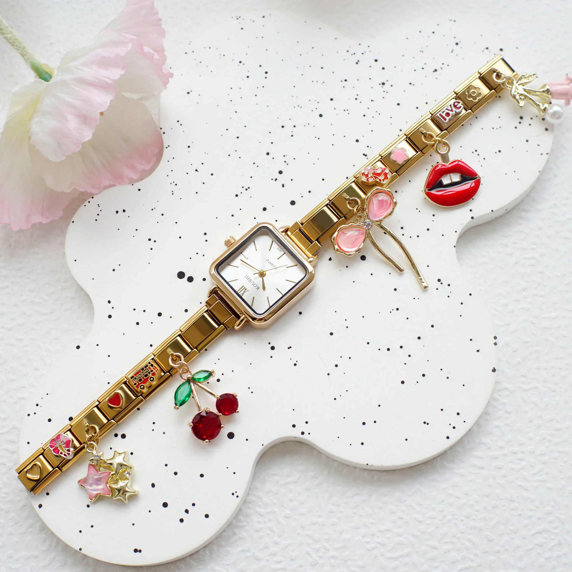Women Square Italian Watch Sta – Jewelry Making Watches recenzja i cena