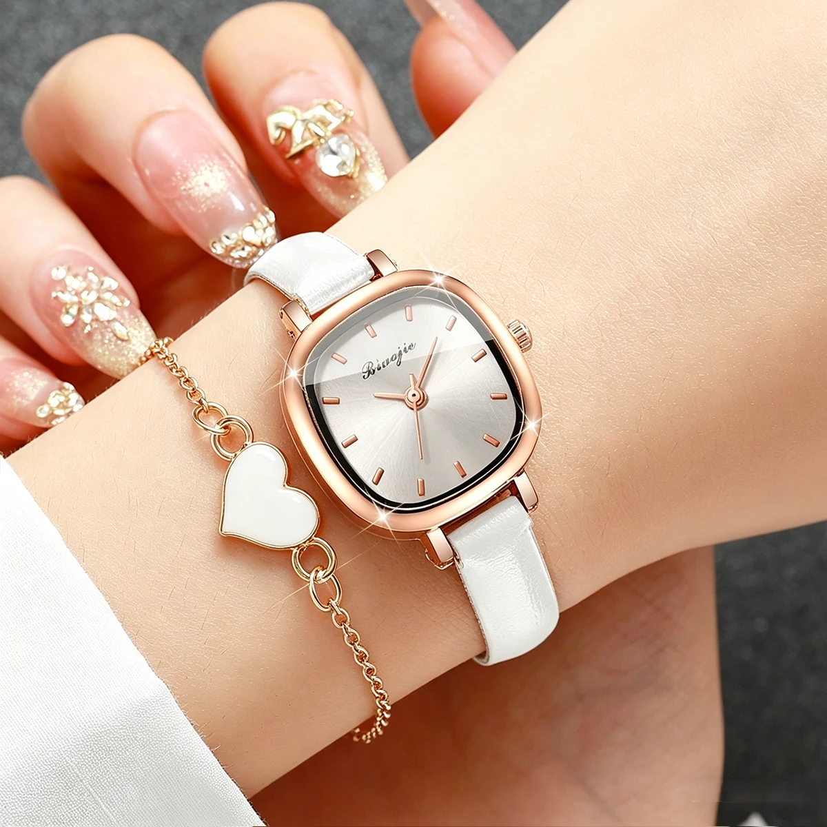 5PCS Fashion Square Dial Women – Fine Jewelry Watches Women recenzja i cena
