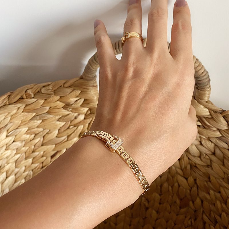 Brass With 18K Gold Watch Band – Fine Jewelry Watches Women recenzja i cena