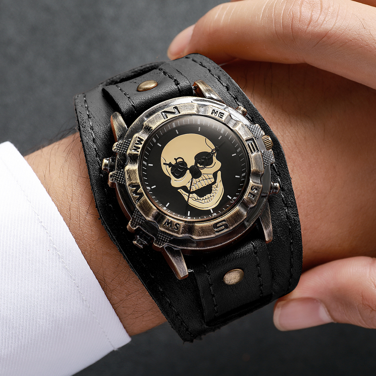 Vintage Skull Men Watch Wide D – Vintage Pocket Watch recenzja i cena