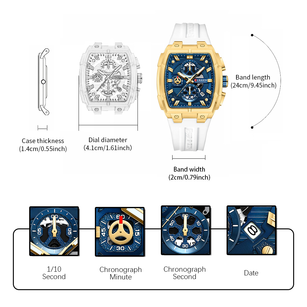 CURREN Luxury Vintage Watch fo – Jewelry Style Watches recenzja i cena