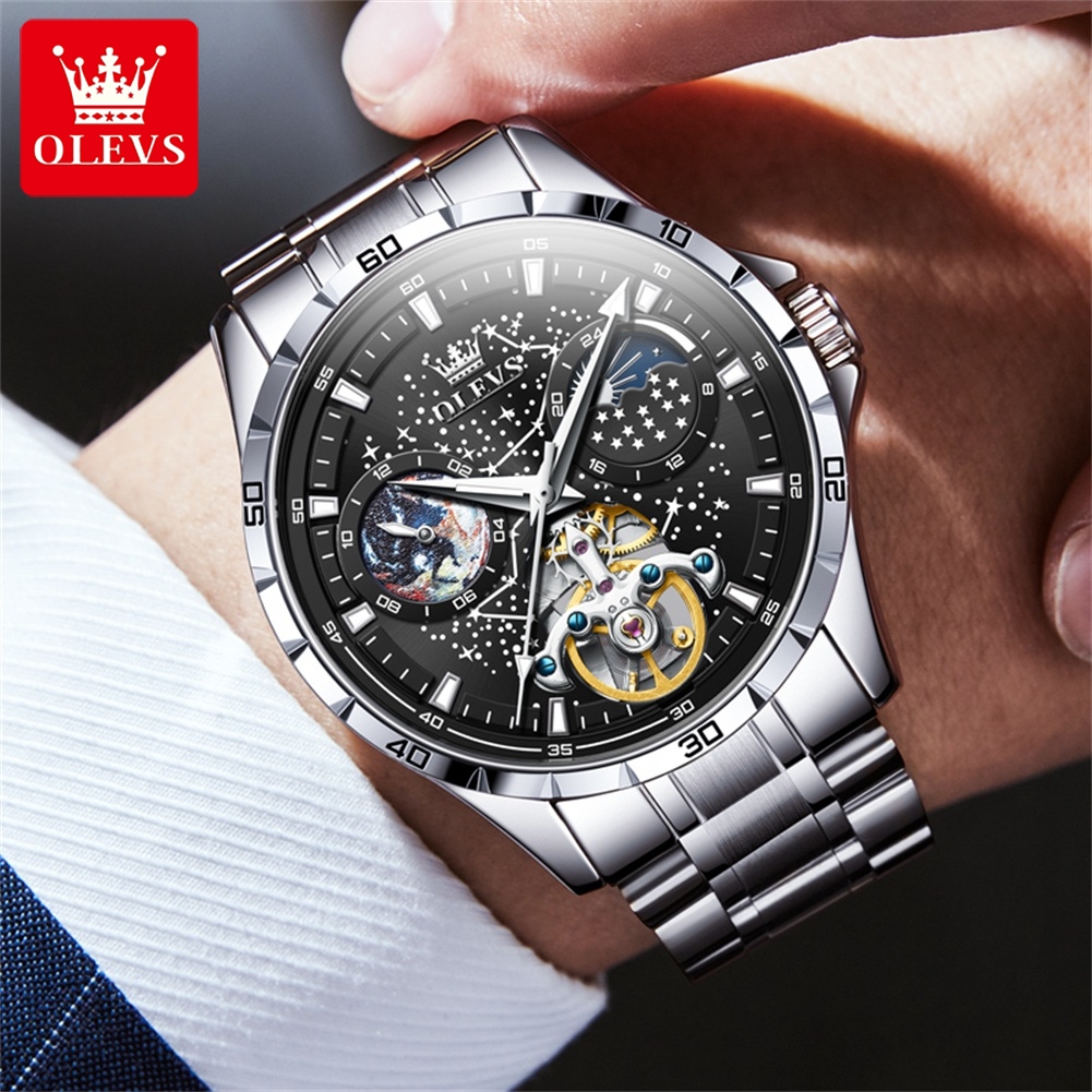 OLEVS 6689 Luxury Brand Moon P – Automatic Watch Winder recenzja i cena