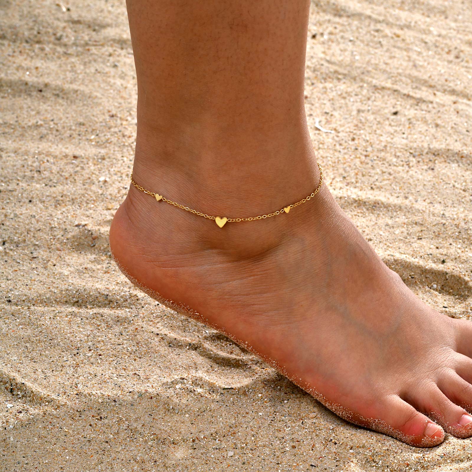 Stainless Steel Heart Anklets  – Jc Jewelry & Watches Photos recenzja i cena