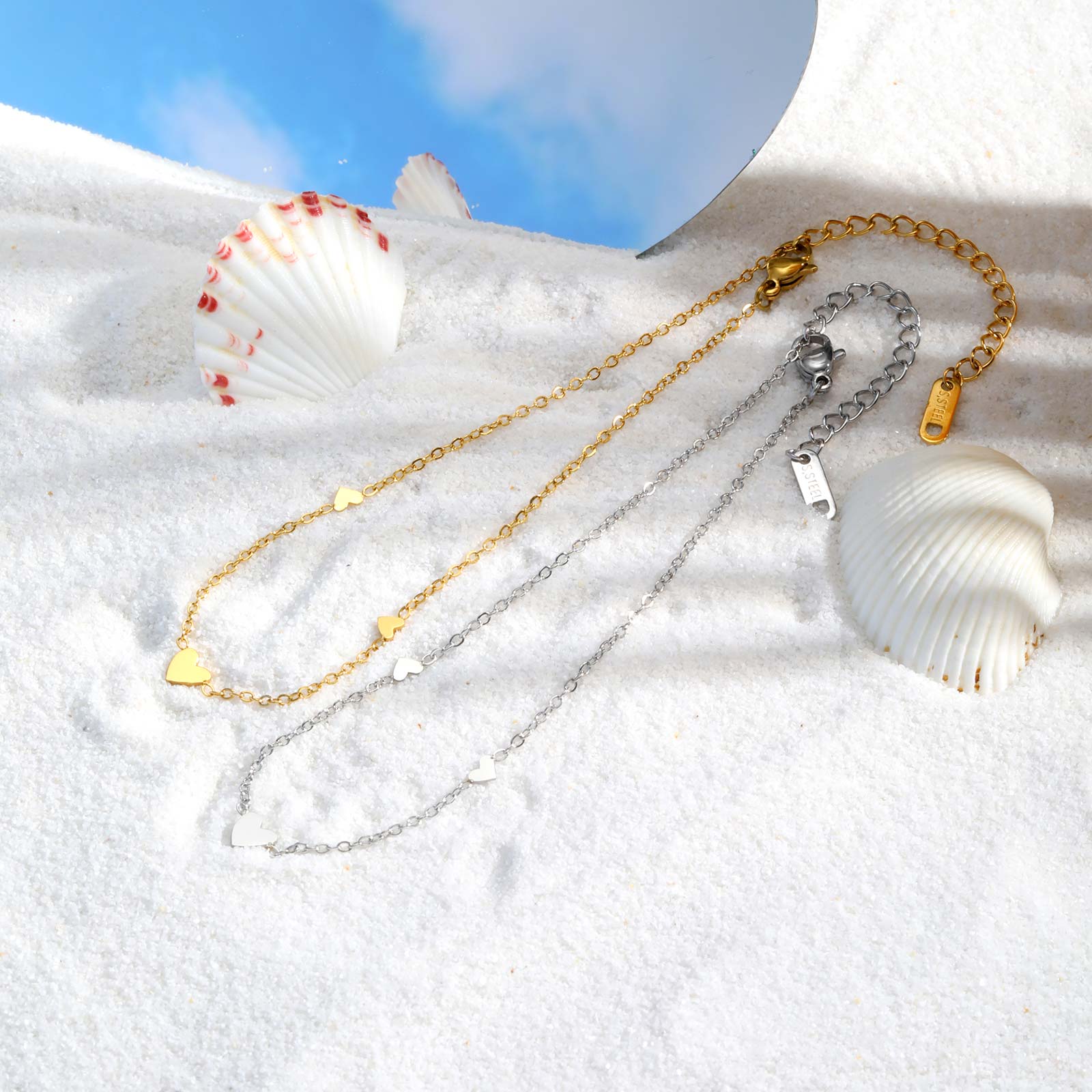 Stainless Steel Heart Anklets  – Jc Jewelry & Watches Photos recenzja i cena