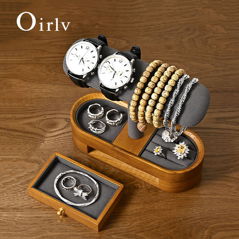 Oirlv Solid Wood Watch Organiz – Watches Jewelry Holder recenzja i cena