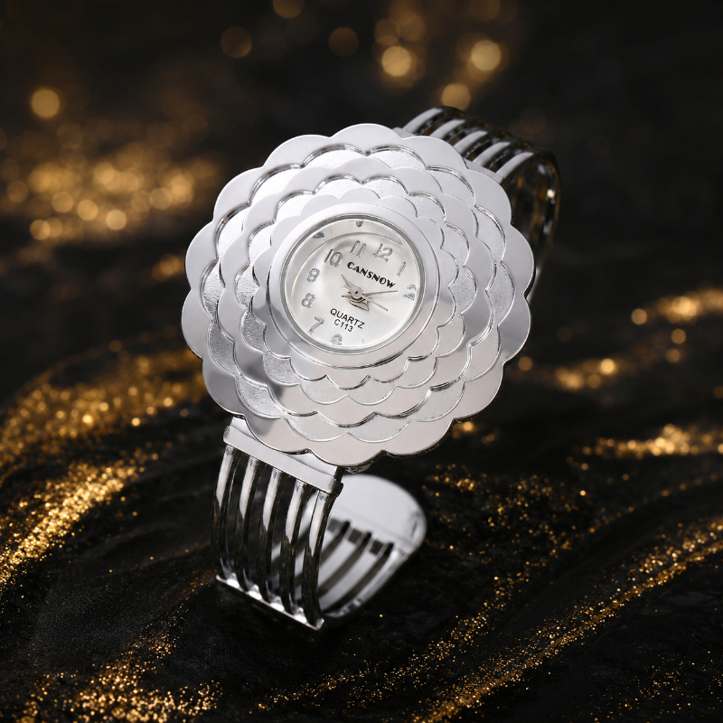 Elegant Women's Flower Quartz  – Unique Jewelry Watches recenzja i cena
