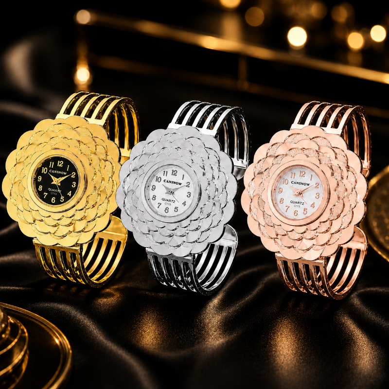 Elegant Women's Flower Quartz  – Unique Jewelry Watches recenzja i cena