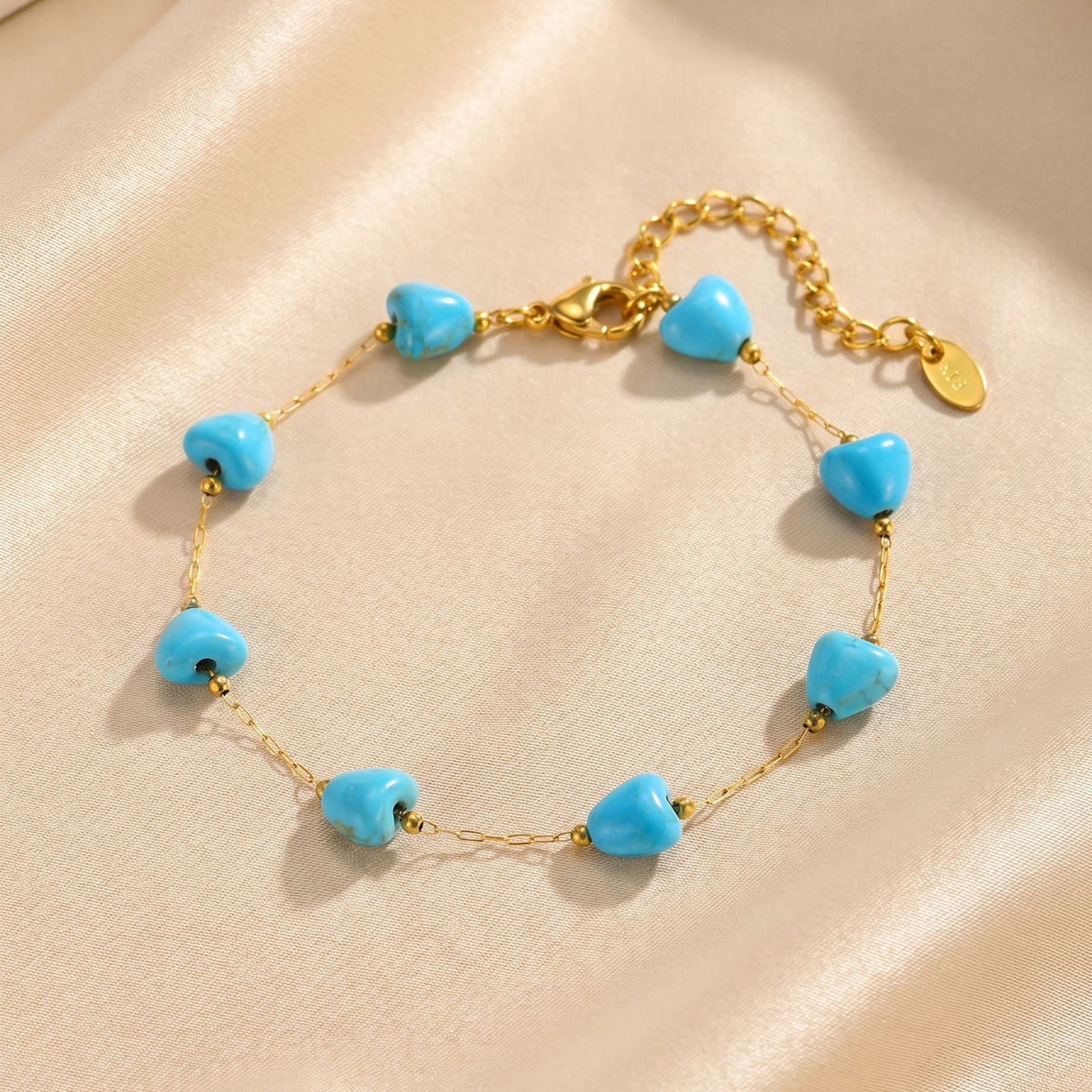 Turquoise Heart Anklet, Women' – Jc Jewelry & Watches Photos recenzja i cena