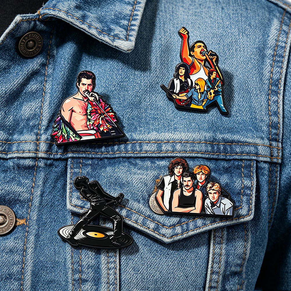 4pcs Classic Rock Band Enamel  – Vintage Brooch Pin recenzja i cena
