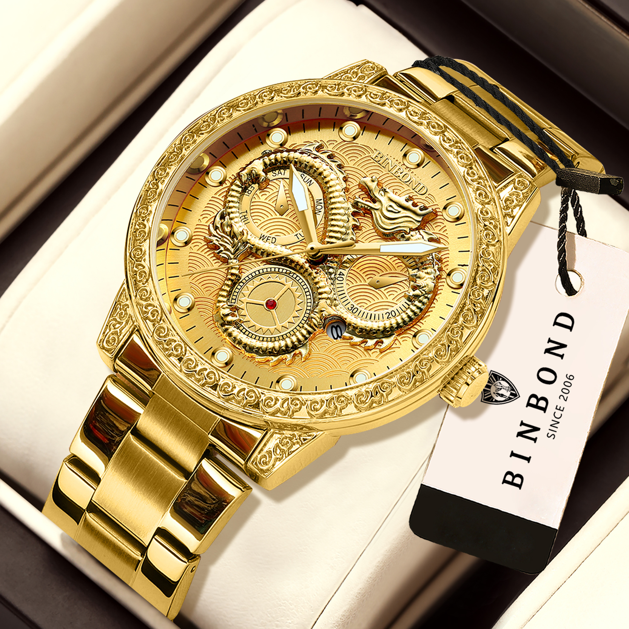 BINBOND Dragon Vintage Luxury  – Vintage Pocket Watch recenzja i cena