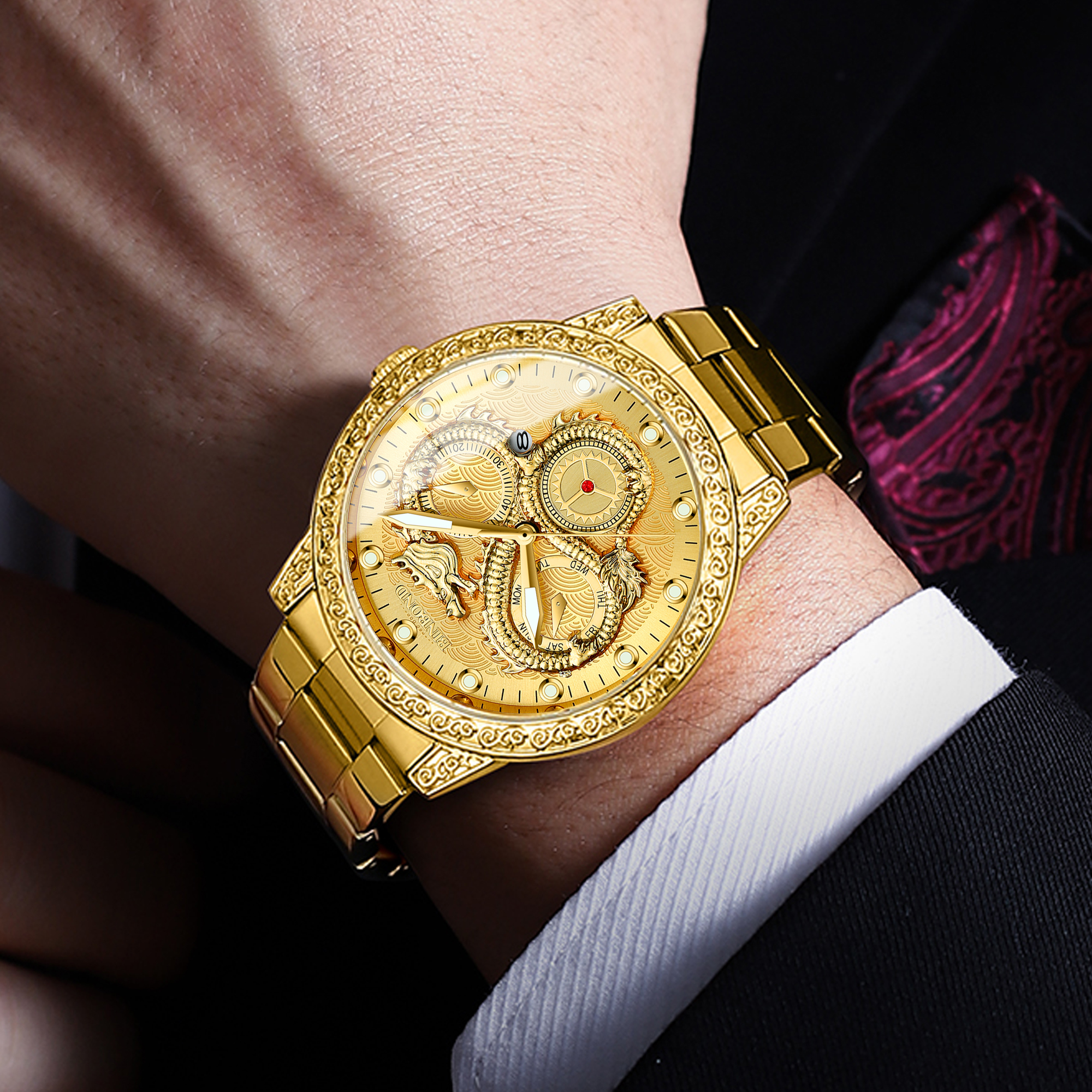 BINBOND Dragon Vintage Luxury  – Vintage Pocket Watch recenzja i cena