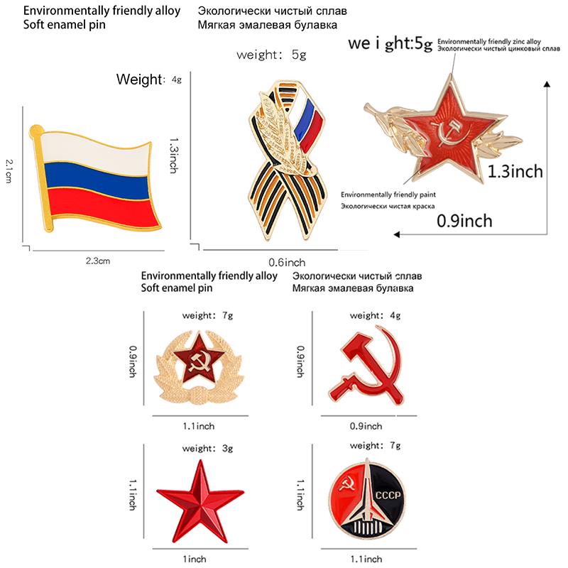 Russian Flag Brooch Ribbon Sig – Vintage Brooch Pin recenzja i cena