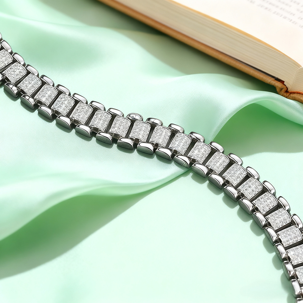 TEMGF Full Moissanite Bracelet – Fine Jewelry Watches Women recenzja i cena