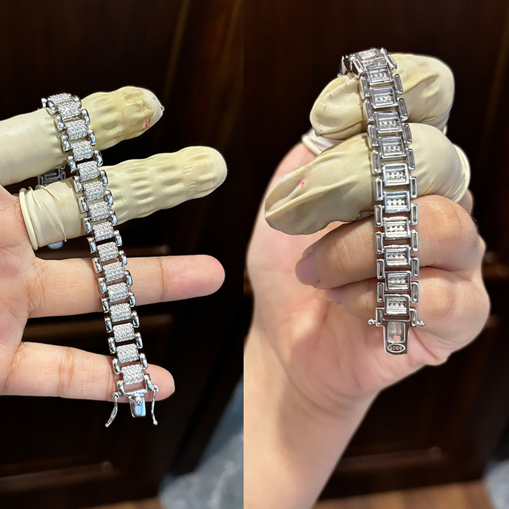 TEMGF Full Moissanite Bracelet – Fine Jewelry Watches Women recenzja i cena