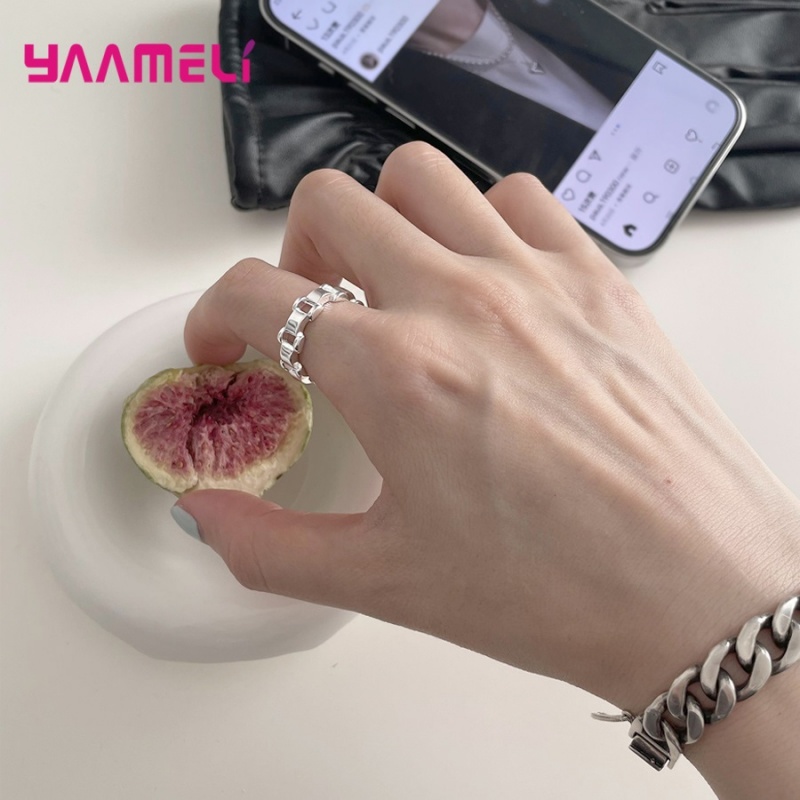 925 Silver  Watch Chain Rings  – Fine Jewelry Watches Women recenzja i cena