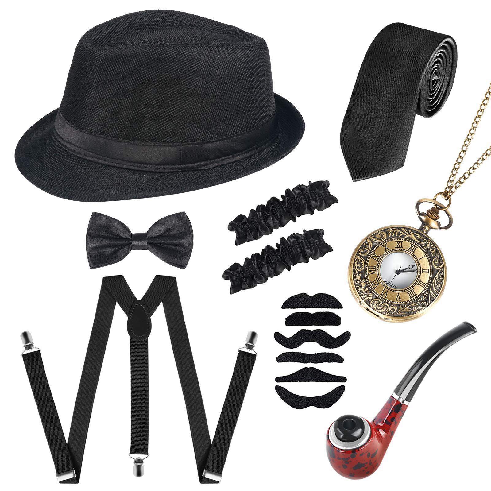 1920s Men's Ball Party Top Hat – Vintage Pocket Watch recenzja i cena