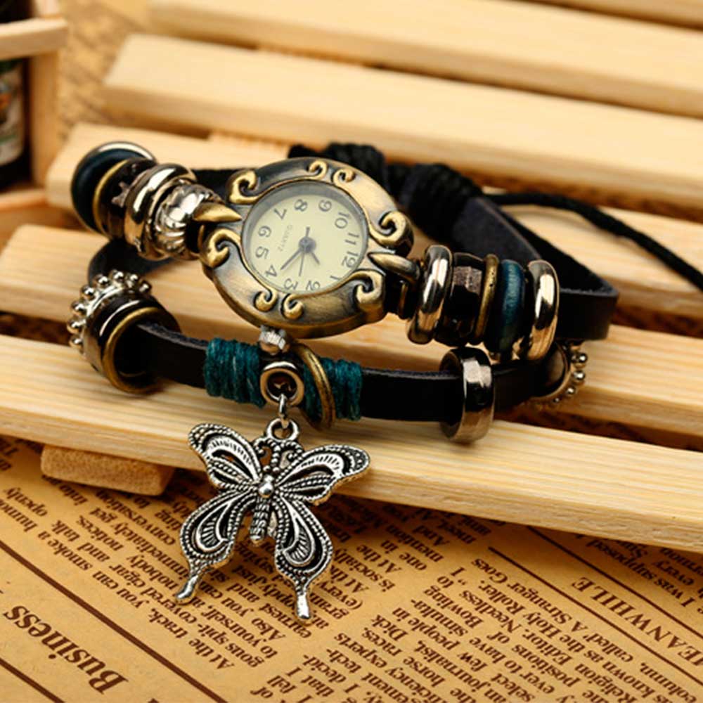 Handmade Butterfly Beads Brace – Vintage Pocket Watch recenzja i cena