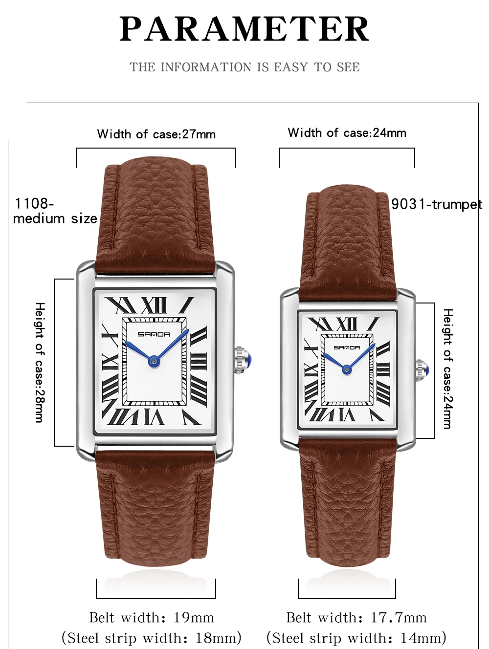 Sanda Rectangular Wrist Watche – Jewelry Style Watches recenzja i cena