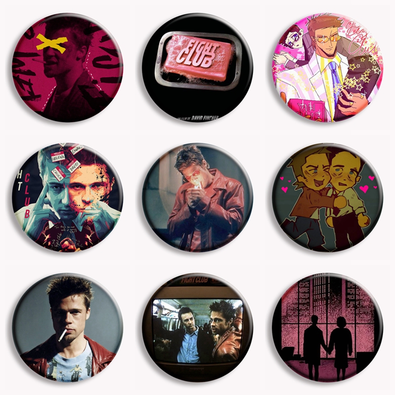 Retro Classic Movie Fight Club – Vintage Brooch Pin recenzja i cena