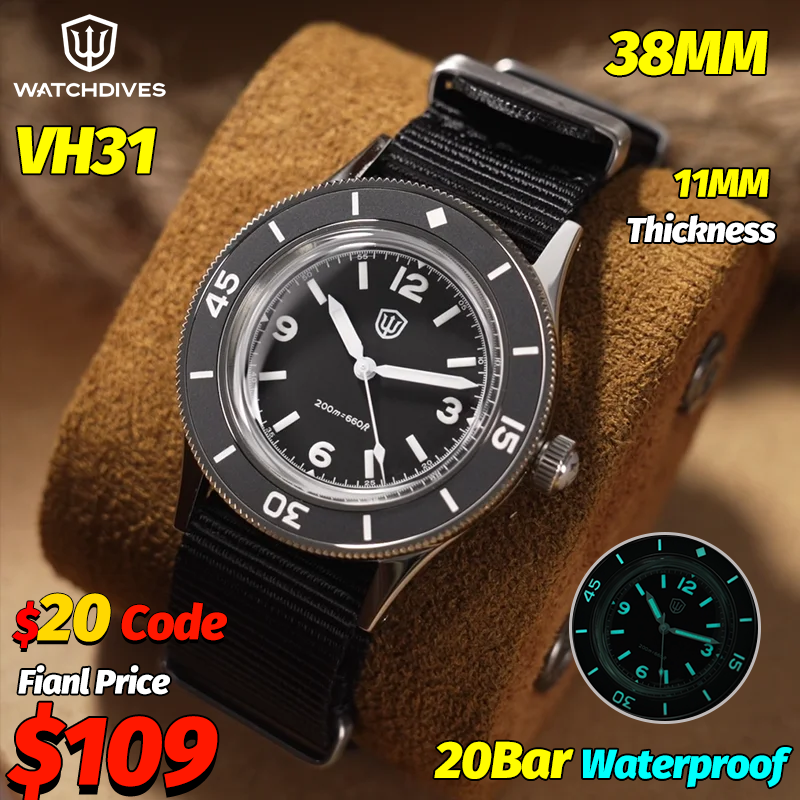 Watchdives WD50Q 38Mm 200M Div – Vintage Pocket Watch recenzja i cena