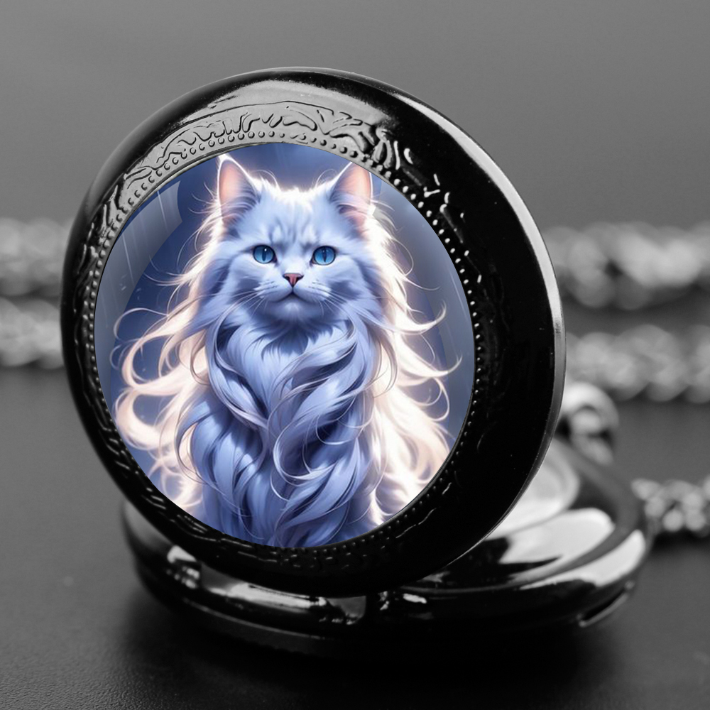 Cute kawaii Cats Graphic Glass – Unique Jewelry Watches recenzja i cena