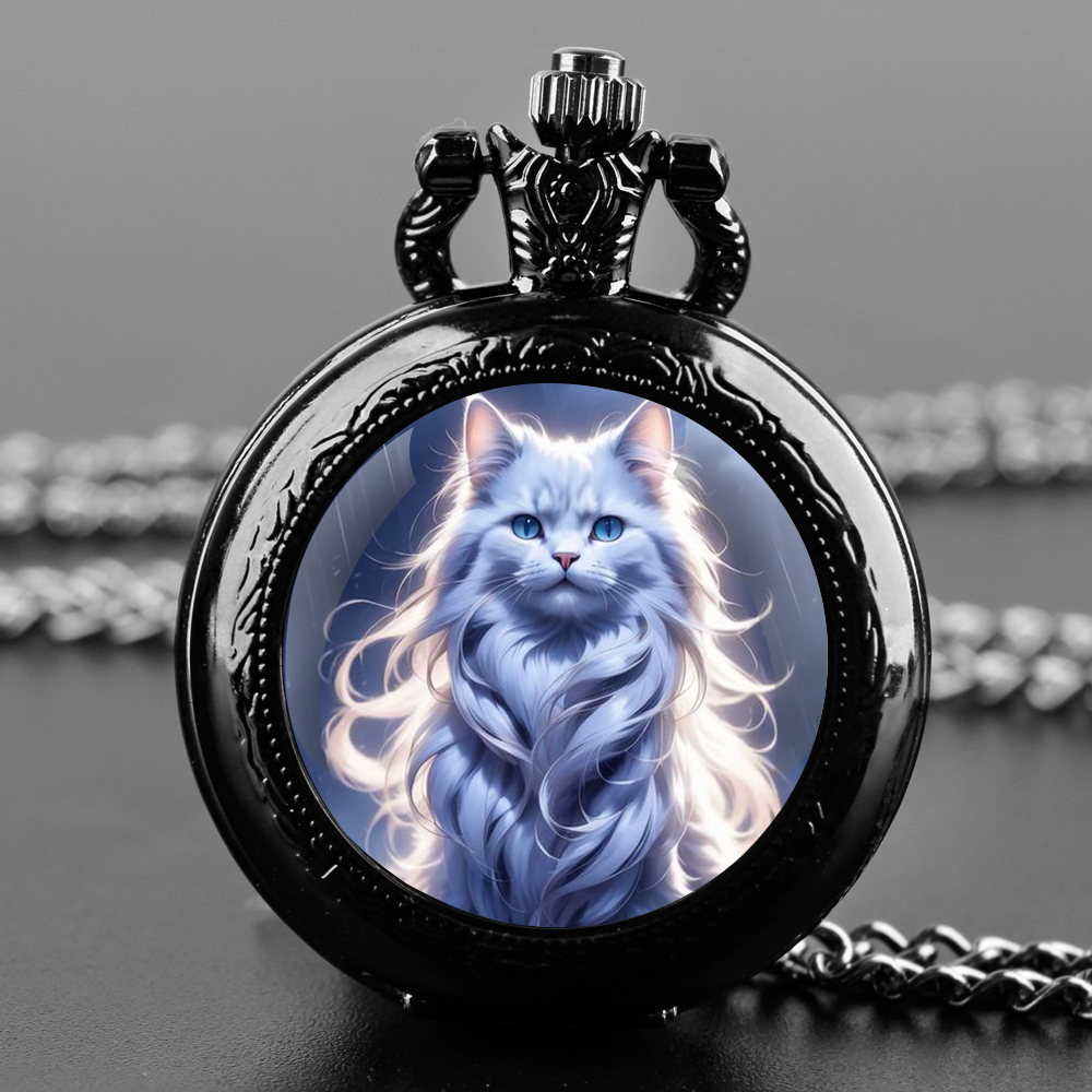 Cute kawaii Cats Graphic Glass – Unique Jewelry Watches recenzja i cena