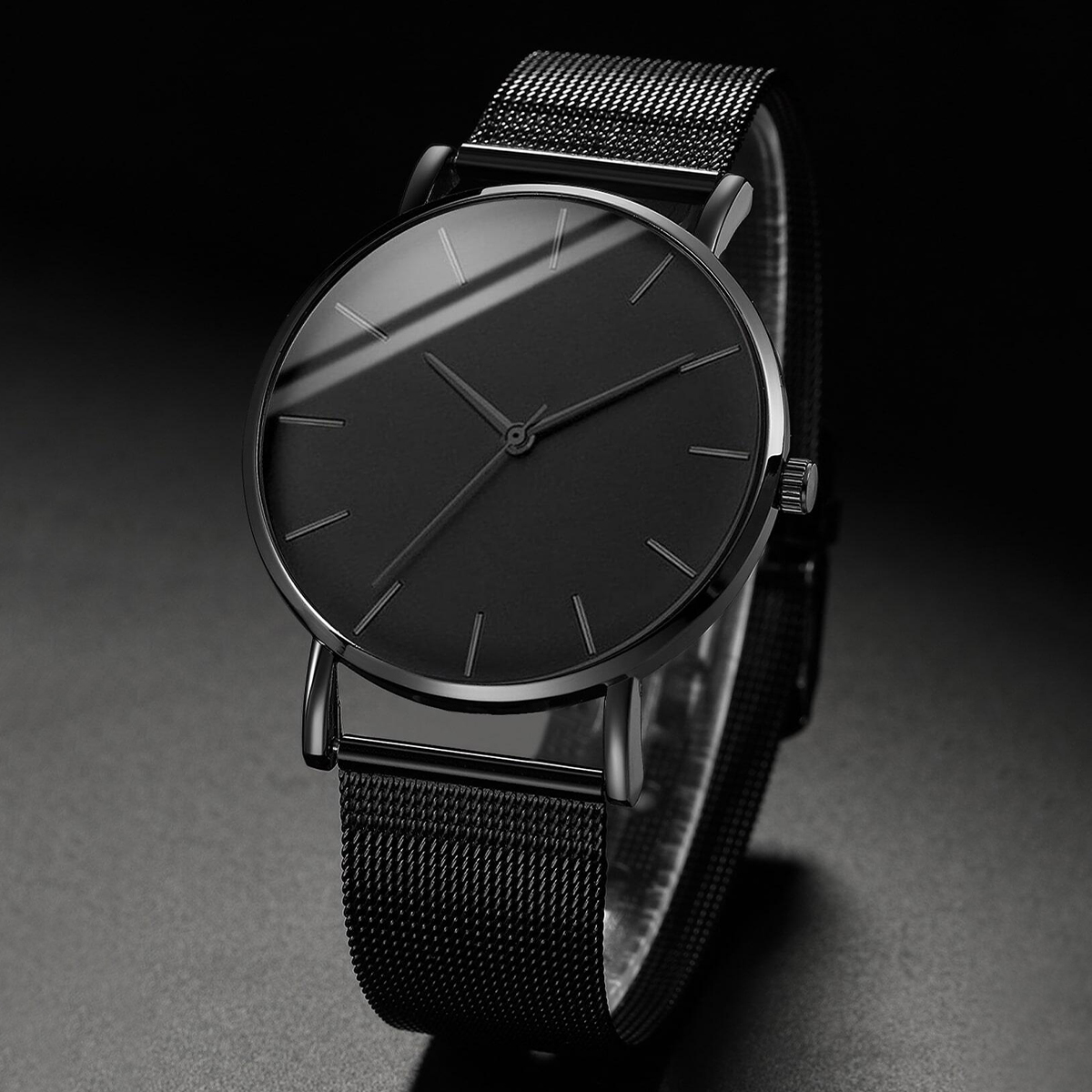 2PCS/Set Fashion Men's Black M – Jewelry Making Watches recenzja i cena